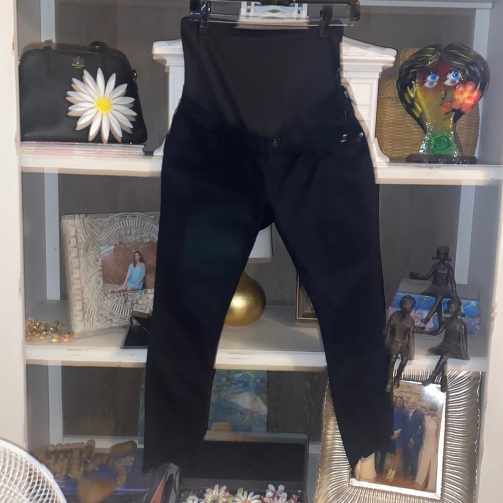 Abercrombie & fitch black denim  jeans maternity jeans 28 6 super skinny ankle